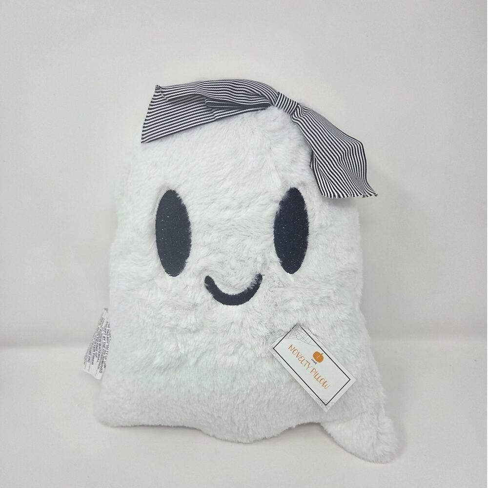 Little Boo w/Bow Ghost Decorative Halloween Pillow